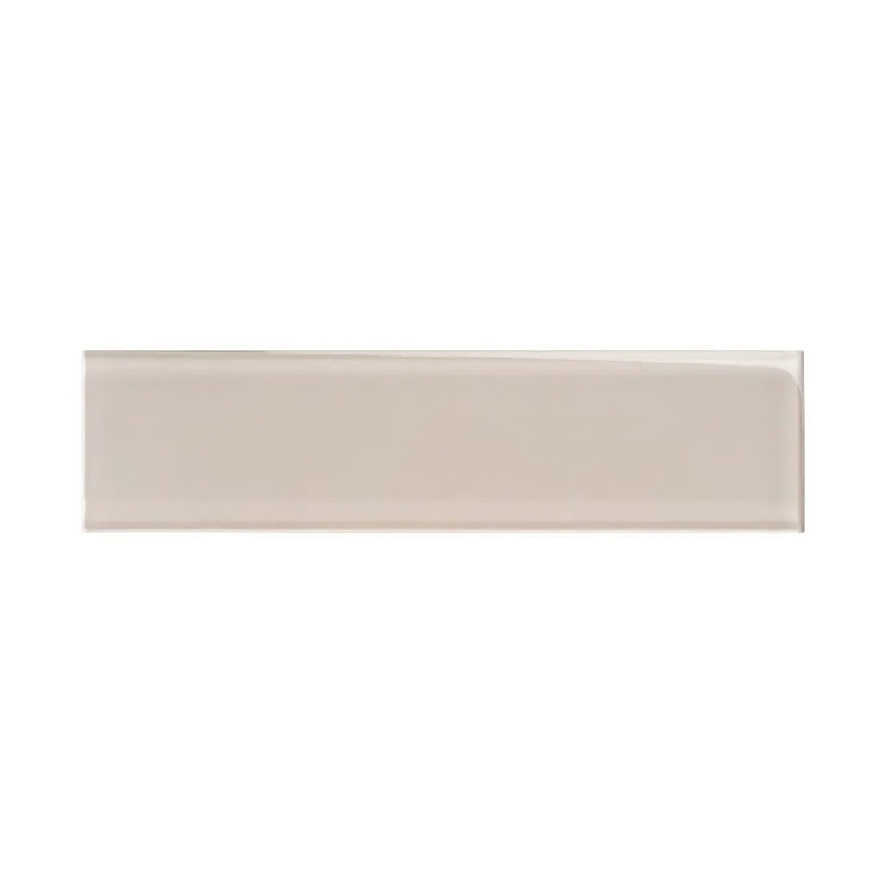 Warm Greige 3x12 Glossy Subway Glass Tile (20 pack, 5 sq ft/case) by Apollo Tile