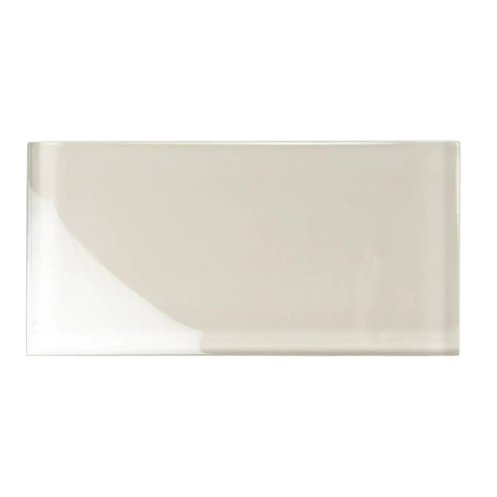 Warm Greige 3x6 Glossy Subway Glass Tile (40 pack, 5 sq ft/case) by Apollo Tile