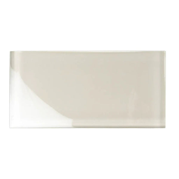 Warm Greige 3x6 Glossy Subway Glass Tile (40 pack, 5 sq ft/case)
