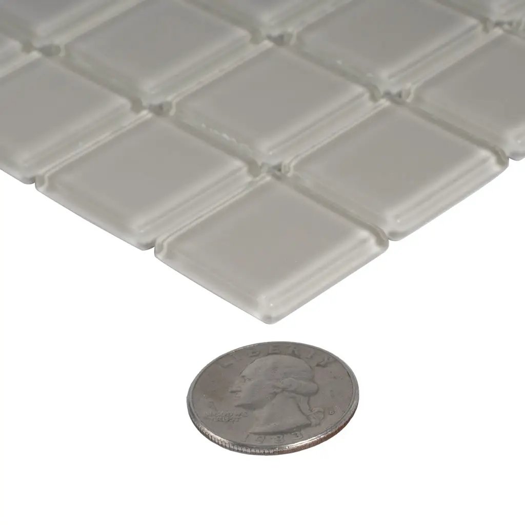 Warm Greige 12x12 Glossy Square Glass Mosaic Tile (10 pack, 9.67 sq ft/case) by Apollo Tile