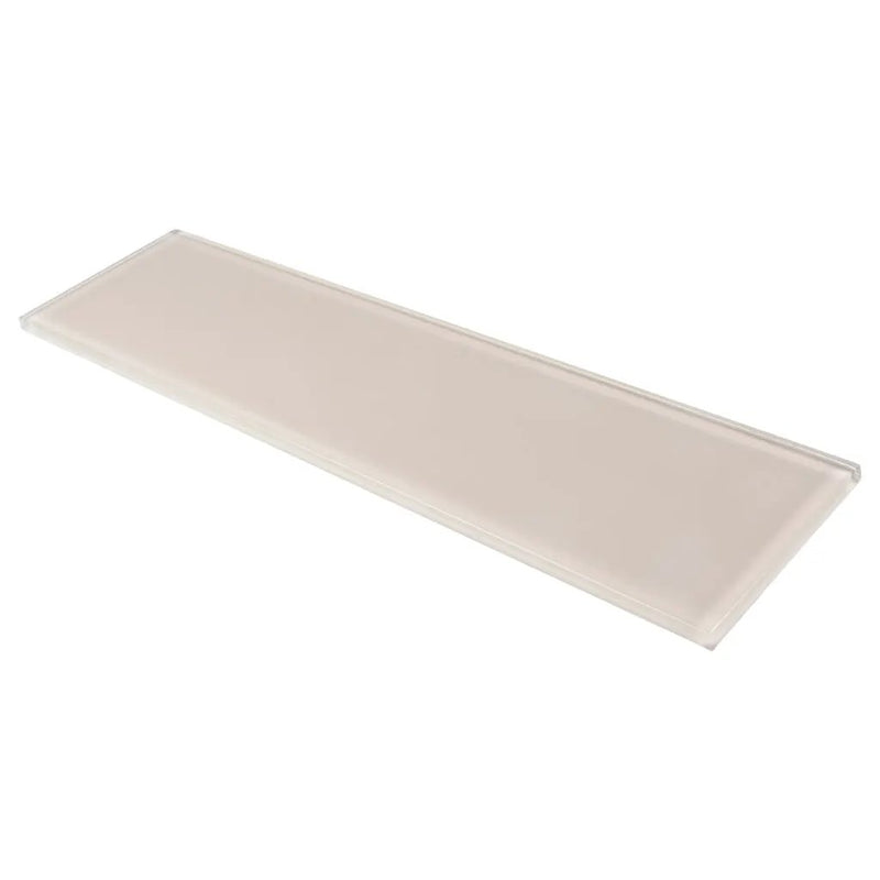 Beige 4x16 Glossy Subway Glass Tile (12 pack, 5.33 sq ft/case) by Apollo Tile