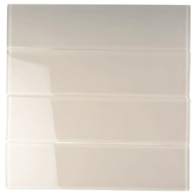 Beige 4x16 Glossy Subway Glass Tile (12 pack, 5.33 sq ft/case) by Apollo Tile