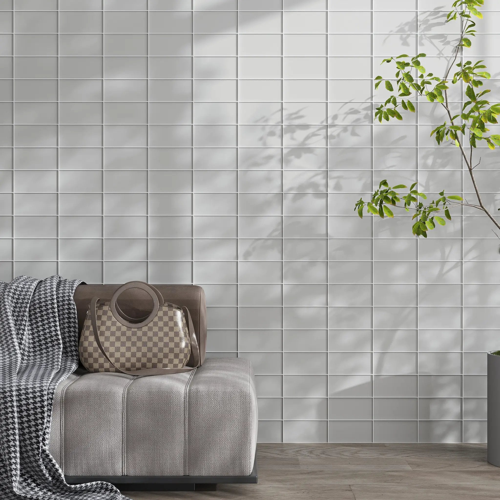 Warm Greige 3x6 Matte Subway Glass Tile (40 pack, 5 sq ft/case) by Apollo Tile