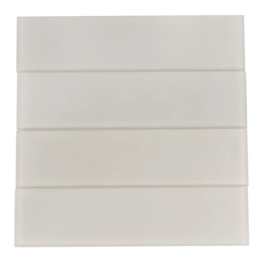 Beige 3x12 Matte Subway Glass Tile (20 pack, 5 sq ft/case) by Apollo Tile