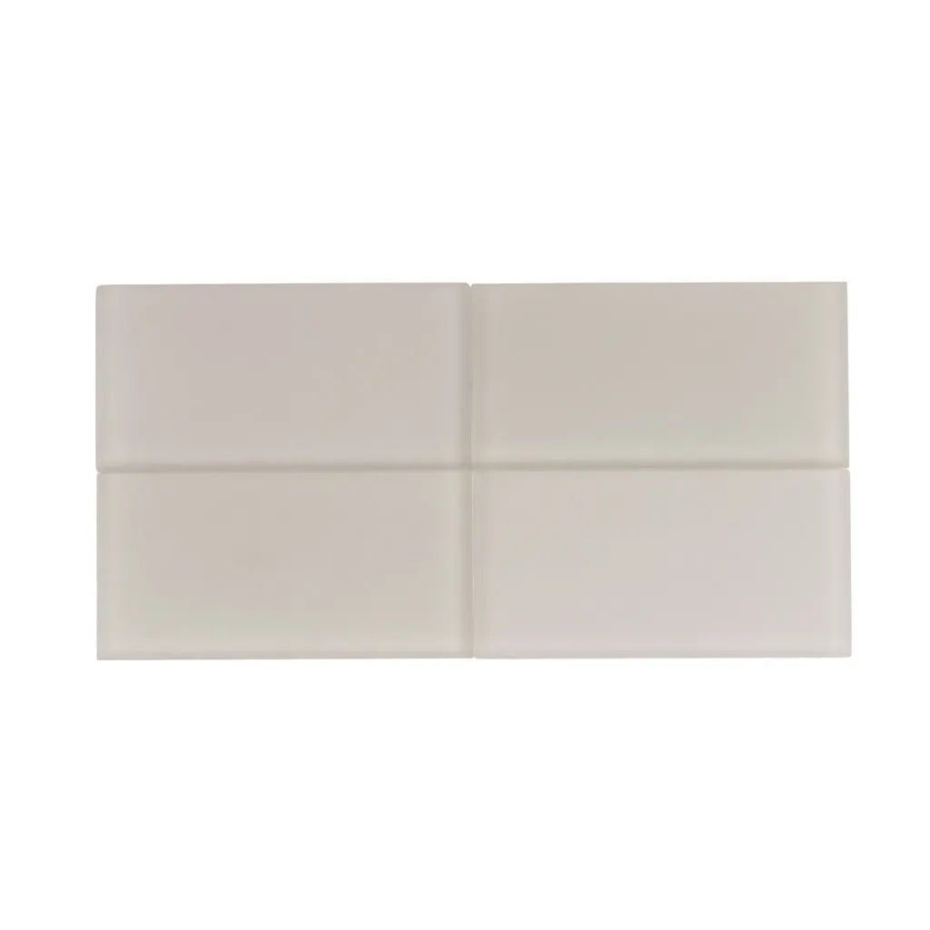 Warm Greige 3x6 Matte Subway Glass Tile (40 pack, 5 sq ft/case) by Apollo Tile