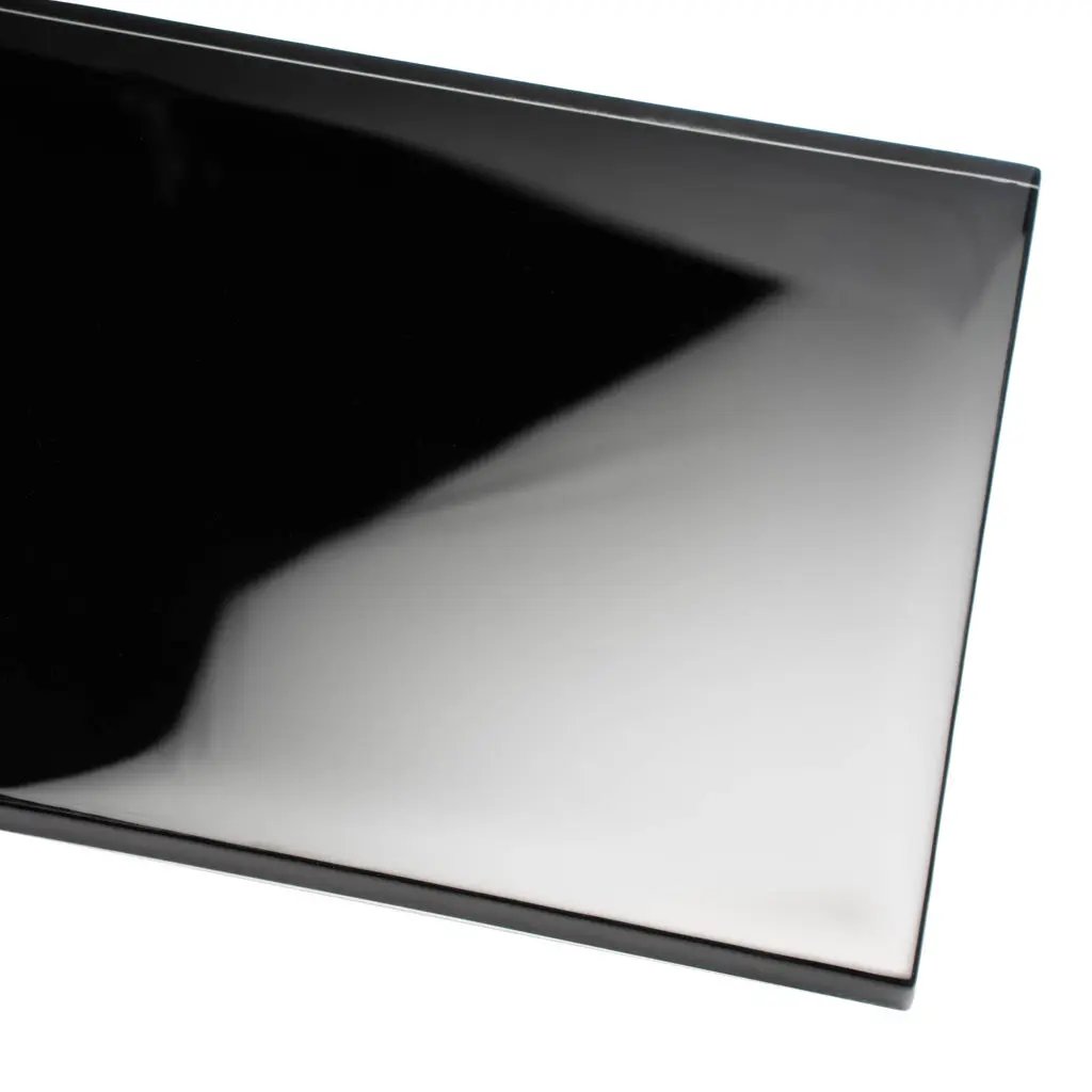 Black 4x16 Glossy Subway Glass Tile (12 pack, 5.33 sq ft/case) by Apollo Tile