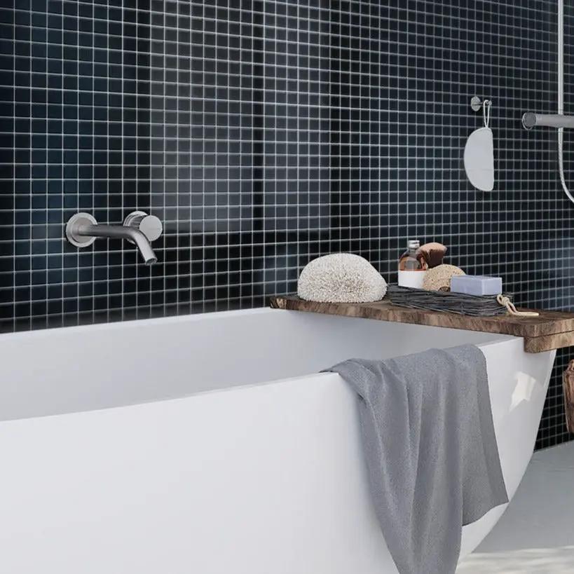 Black 12x12 Matte Square Glass Mosaic Tile (10 pack, 9.67 sq ft/case) by Apollo Tile