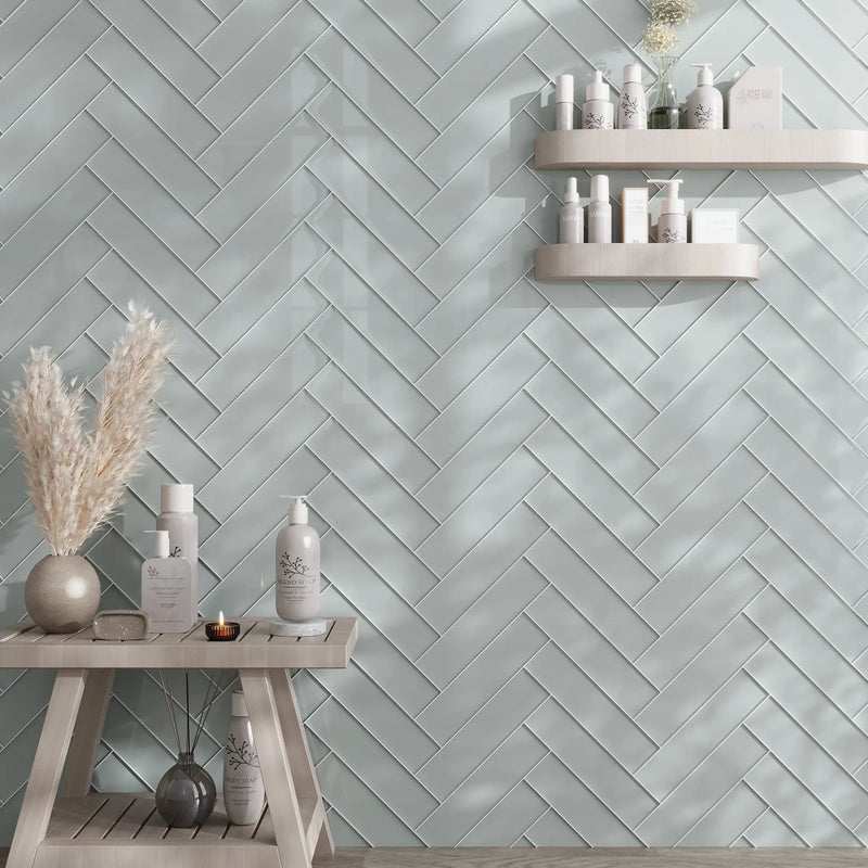 Gray 3x12 Glossy Subway Glass Tile (20 pack, 5 sq ft/case) by Apollo Tile