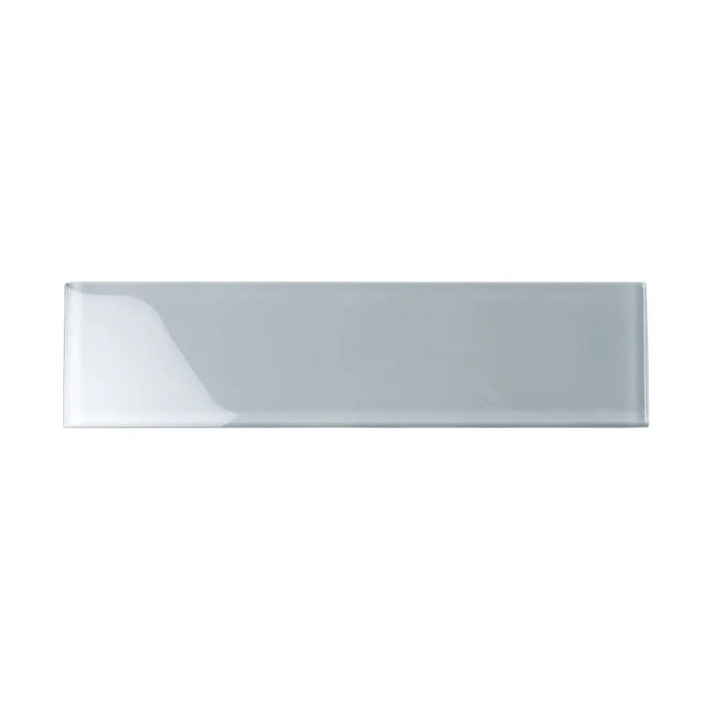 Gray 3x12 Glossy Subway Glass Tile (20 pack, 5 sq ft/case) by Apollo Tile