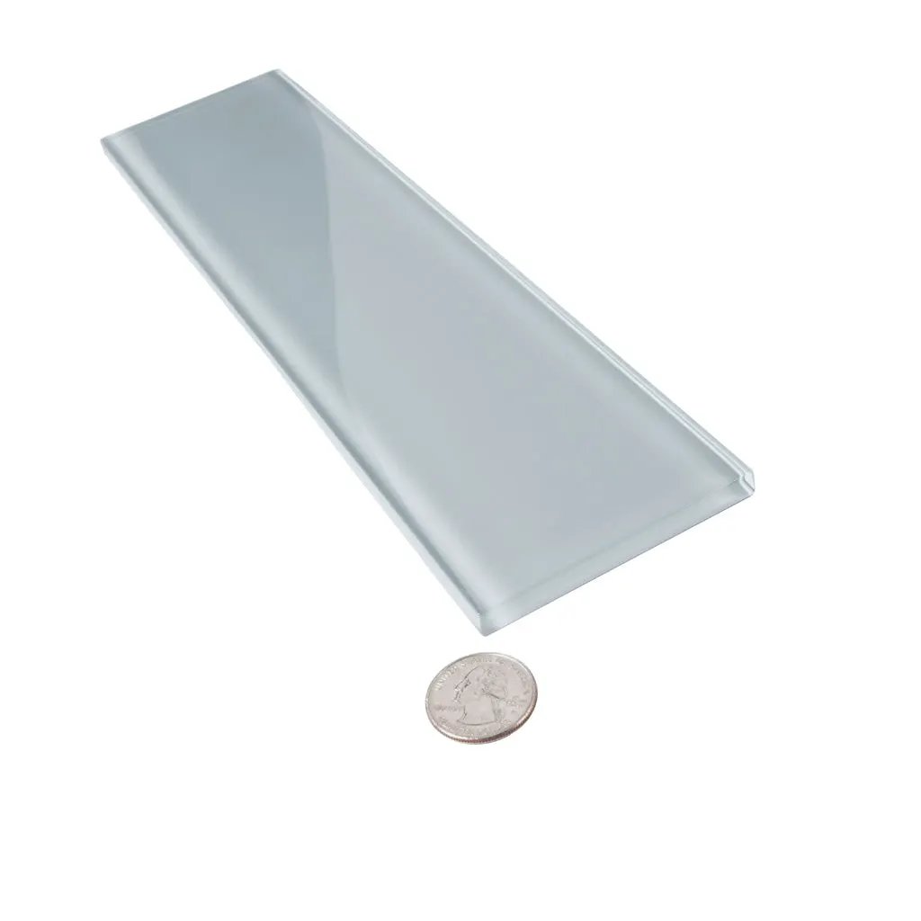 Gray 3x12 Glossy Subway Glass Tile (20 pack, 5 sq ft/case) by Apollo Tile