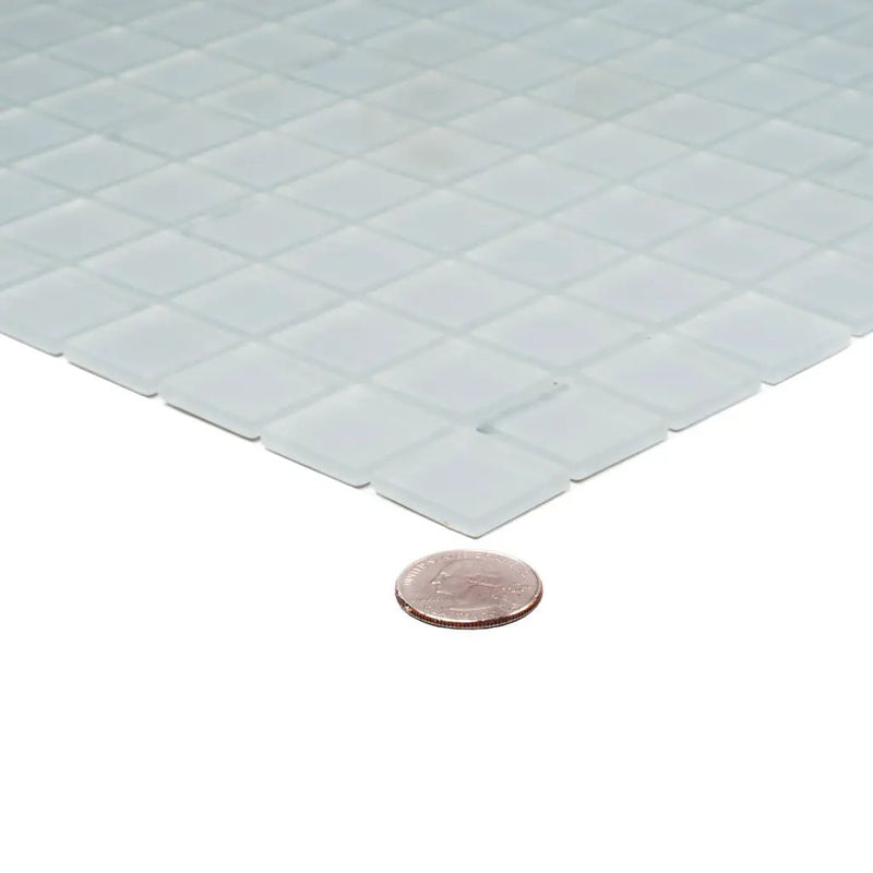Gray 12x12 Matte Square Glass Mosaic Tile (10 pack, 9.67 sq ft/case) by Apollo Tile