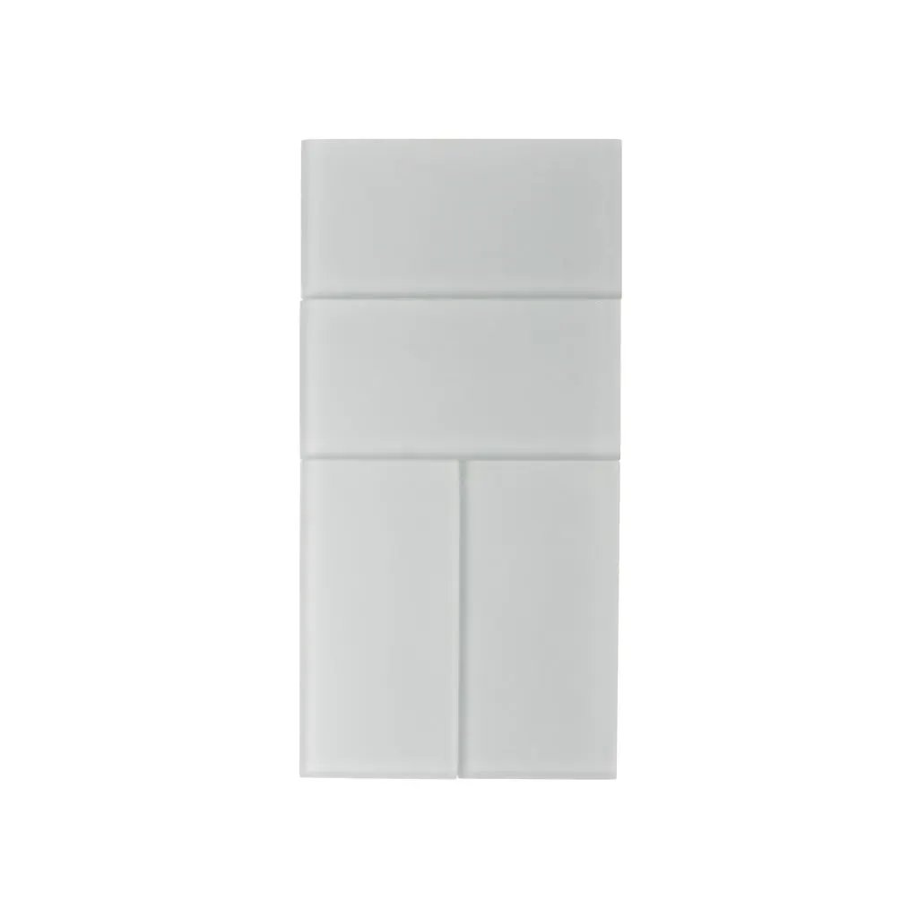Gray 3x6 Matte Subway Glass Tile (40 pack, 5 sq ft/case) by Apollo Tile