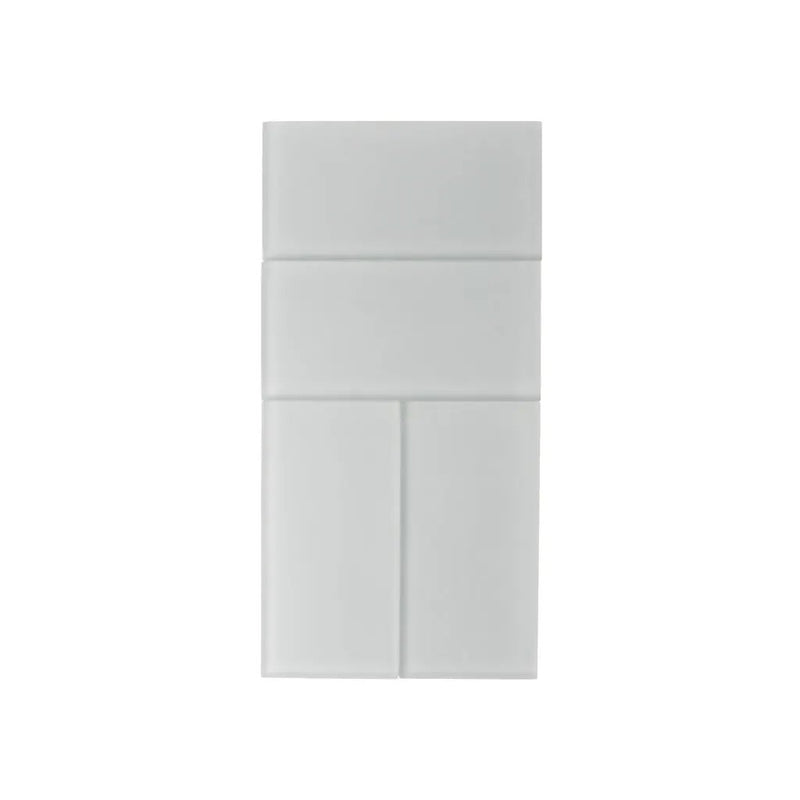 Gray 3x6 Matte Subway Glass Tile (40 pack, 5 sq ft/case) by Apollo Tile