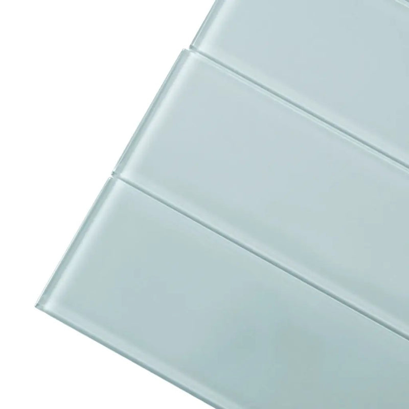 Gray 4x16 Subway Glossy Glass Tile (12 pack, 5.33 sq ft/case) by Apollo Tile