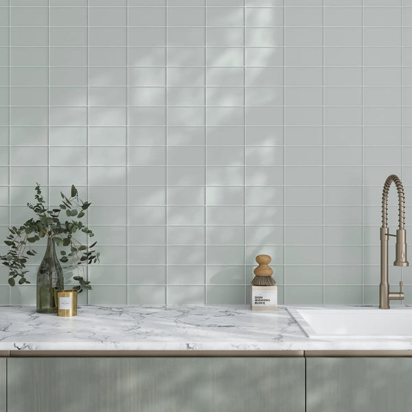 Gray 3x6 Matte Subway Glass Tile (40 pack, 5 sq ft/case)