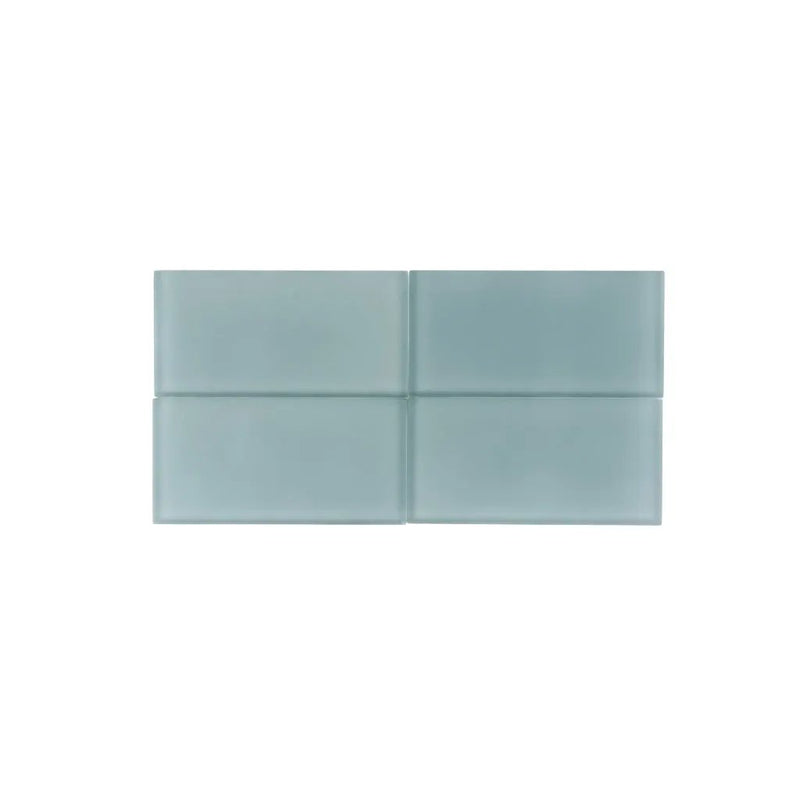 Stone Blue 3x6 Matte Subway Glass Tile (40 pack, 5 sq ft/case) by Apollo Tile