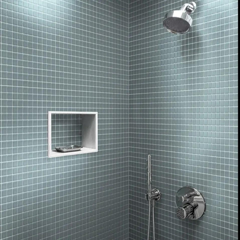 Stone Blue 12x12 Matte Square Glass Mosaic Tile (10 pack, 9.67 sq ft/case) by Apollo Tile