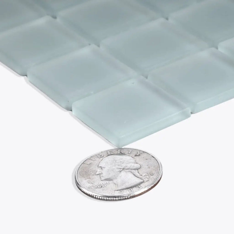 Stone Blue 12x12 Matte Square Glass Mosaic Tile (10 pack, 9.67 sq ft/case) by Apollo Tile