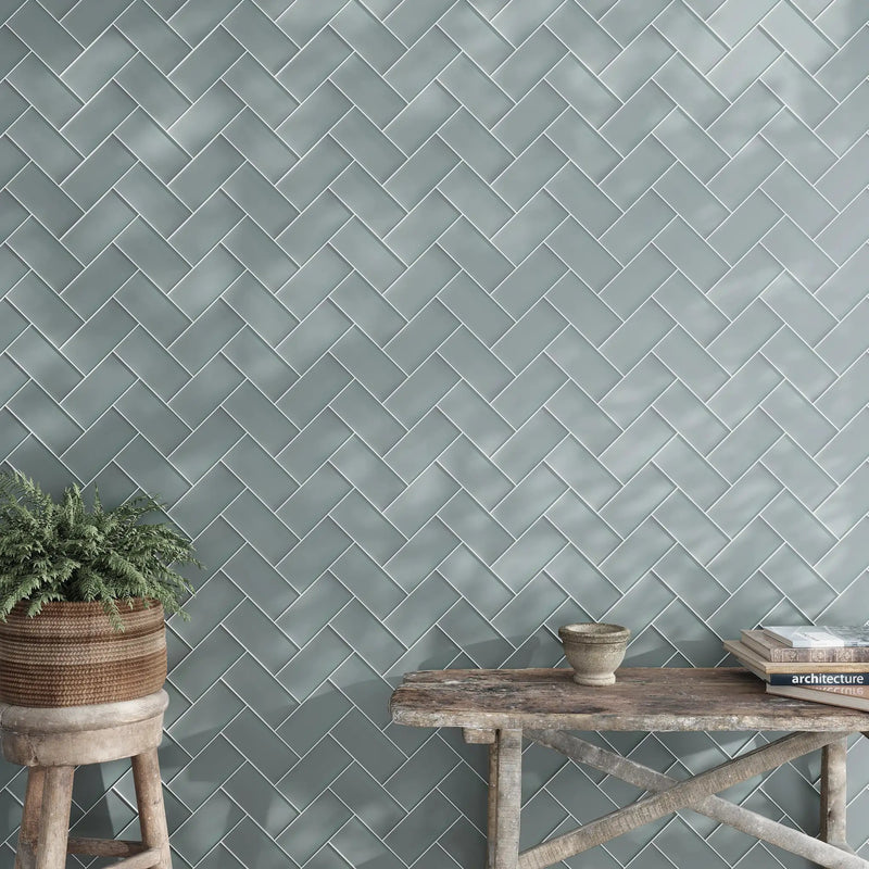 Stone Blue 3x6 Matte Subway Glass Tile (40 pack, 5 sq ft/case) by Apollo Tile