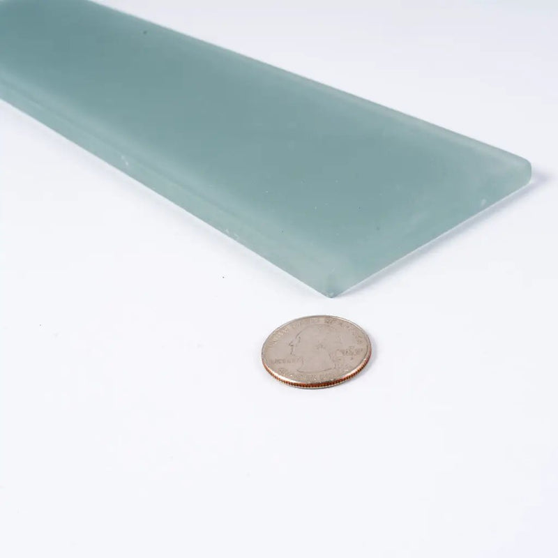 Stone Blue 3x12 Matte Subway Glass Tile (20 pack, 5 sq ft/case) by Apollo Tile