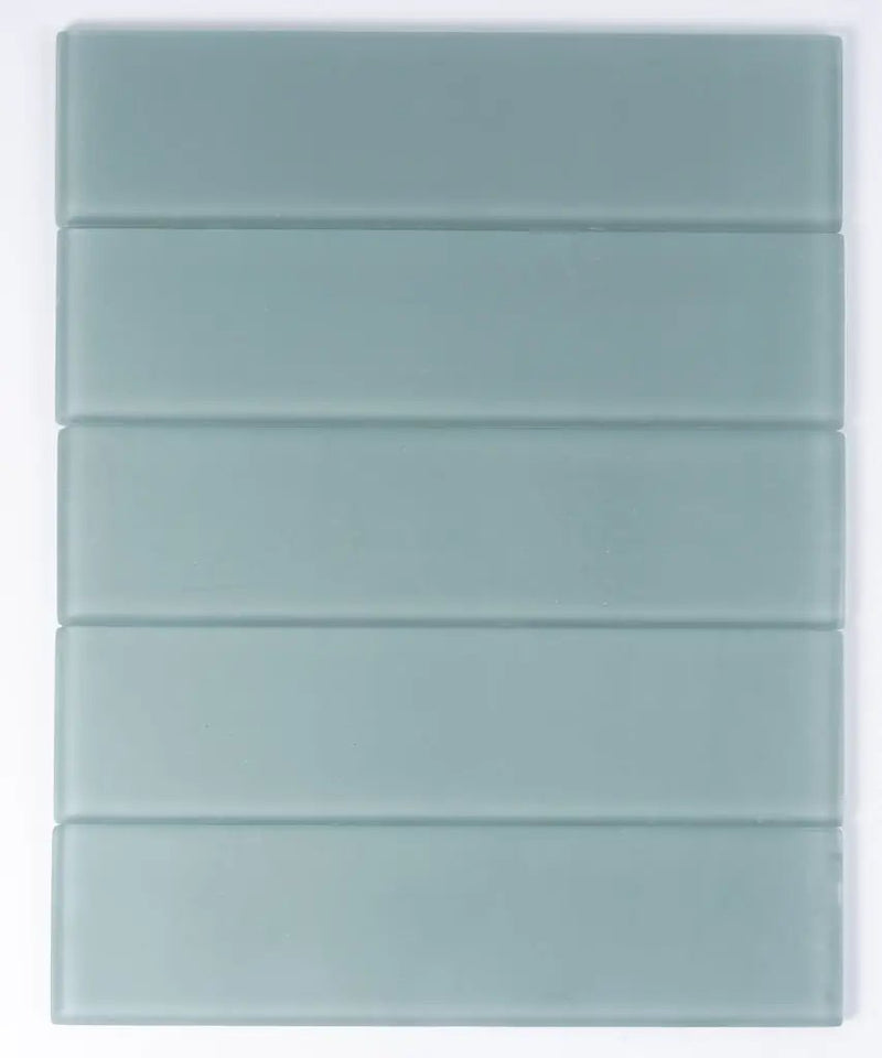 Stone Blue 3x12 Matte Subway Glass Tile (20 pack, 5 sq ft/case) by Apollo Tile