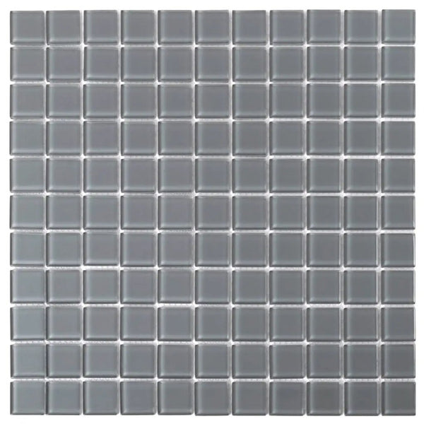 Coin Gray 12x12 Glossy Square Glass Mosaic Tile (10 pack, 9.67 sq ft/case), photo 2 of 5