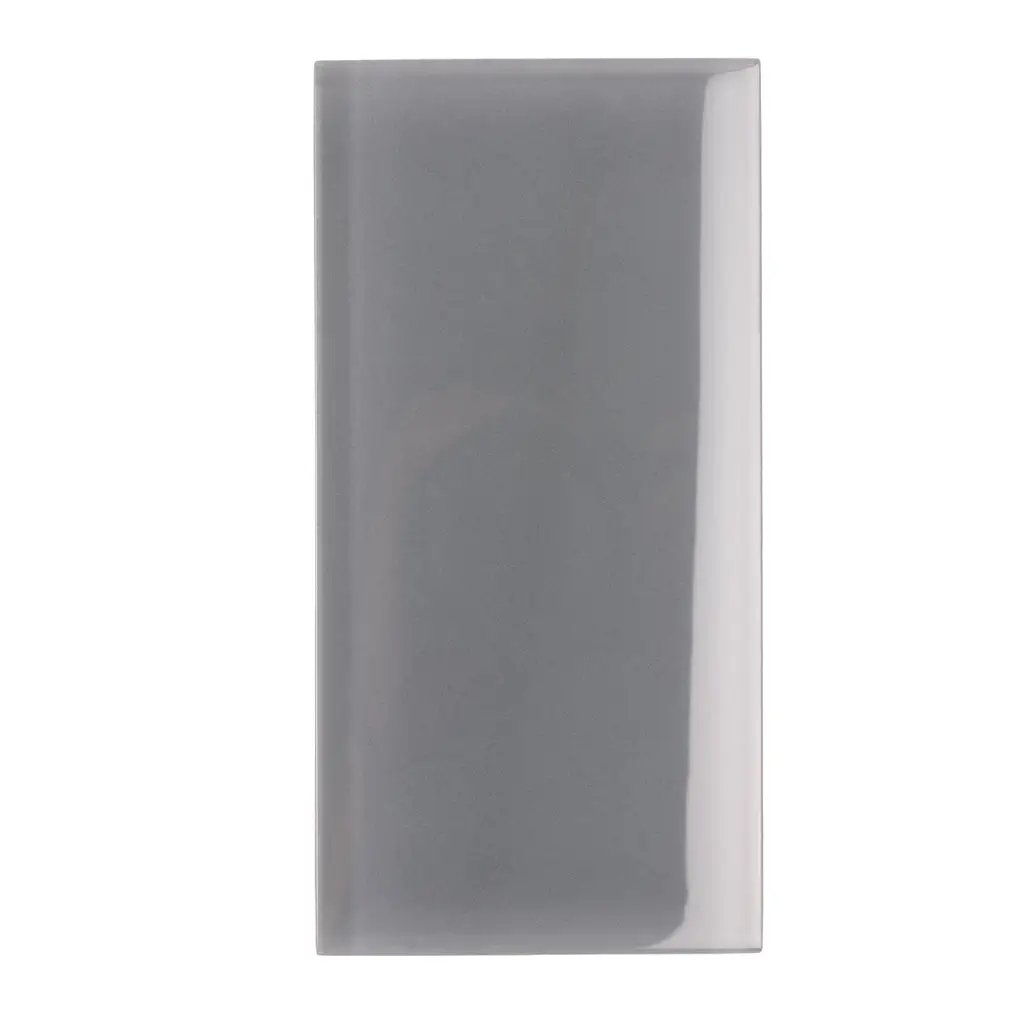Coin Gray 3x6 Glossy Subway Glass Tile (40 pack, 5 sq ft/case)