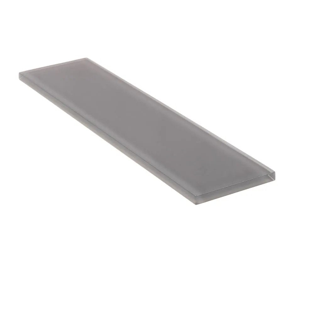 Coin Gray 3x12 Glossy Subway Glass Tile (20 pack, 5 sq ft/case) by Apollo Tile