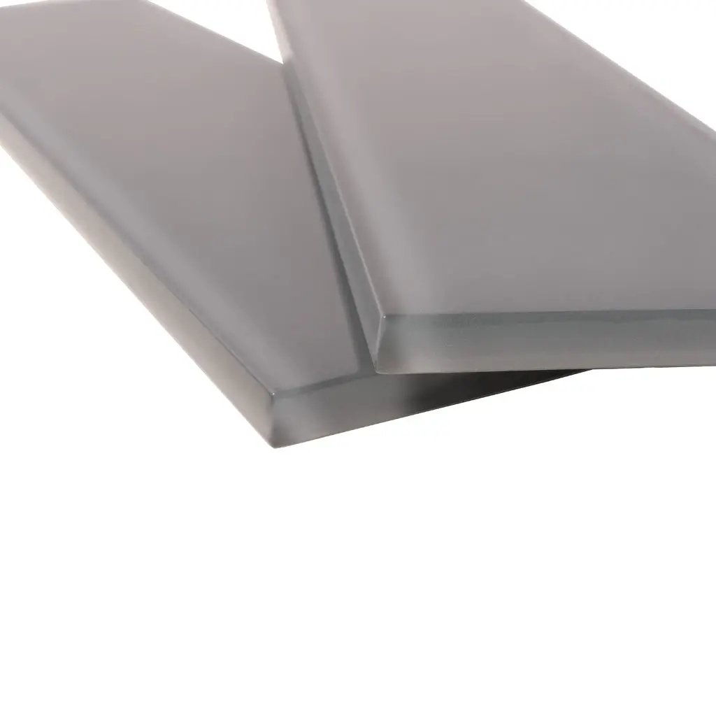 Coin Gray 3x12 Glossy Subway Glass Tile (20 pack, 5 sq ft/case) by Apollo Tile