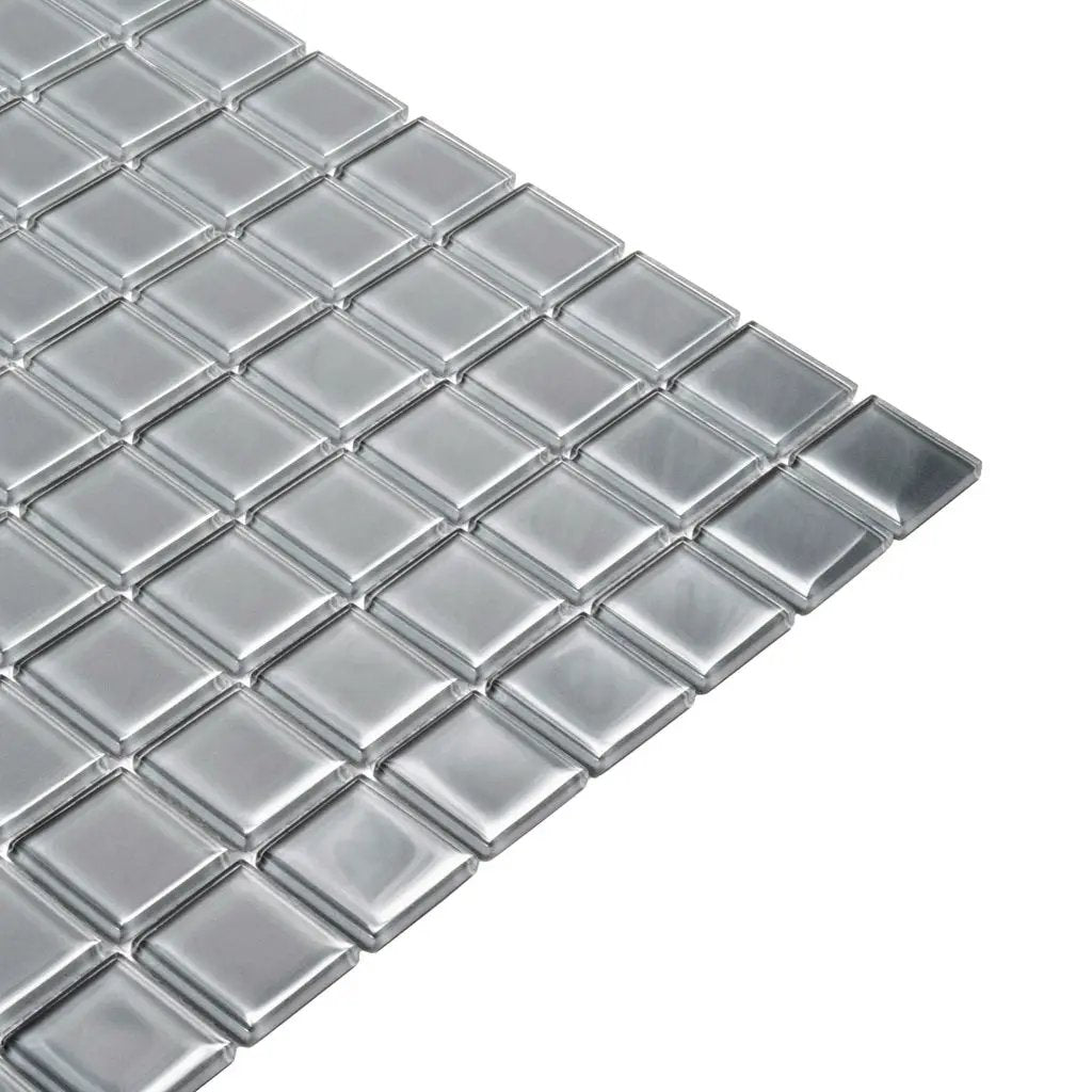 Coin Gray 12x12 Glossy Square Glass Mosaic Tile (10 pack, 9.67 sq ft/case) by Apollo Tile