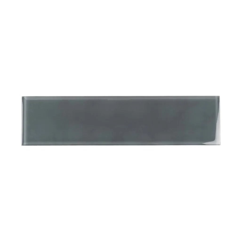 Coin Gray 4x16 Glossy Subway Glass Tile (12 pack, 5.33 sq ft/case) by Apollo Tile