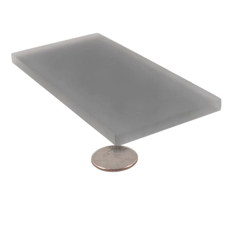 Coin Gray 3x6 Matte Subway Glass Tile (40 pack, 5 sq ft/case) by Apollo Tile