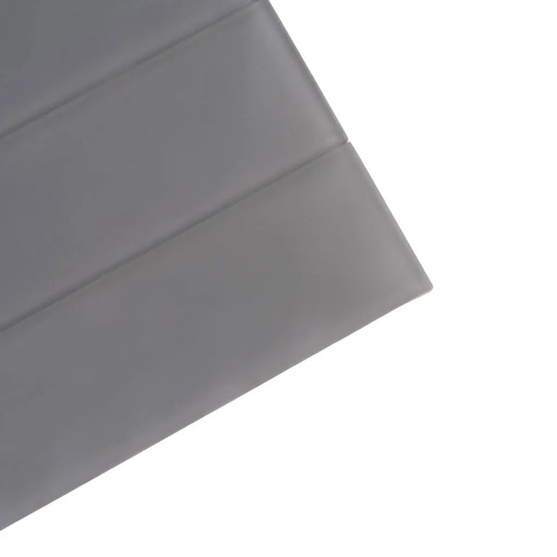 Coin Gray 3x12 Matte Subway Glass Tile (20 pack, 5 sq ft/case) by Apollo Tile