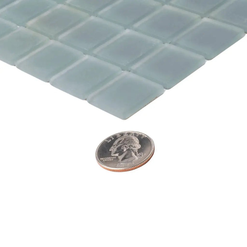 Coin Gray 12x12 Matte Square Glass Mosaic Tile (10 pack, 9.67 sq ft/case) by Apollo Tile