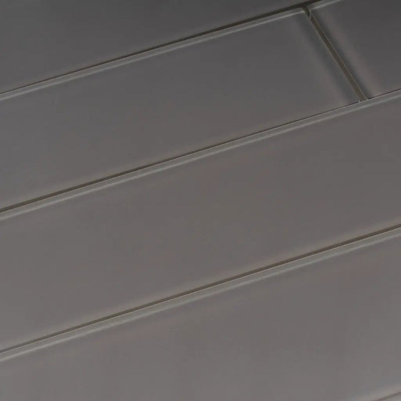 Ash Gray 3x12 Glossy Subway Glass Tile (20 pack, 5 sq ft/case) by Apollo Tile