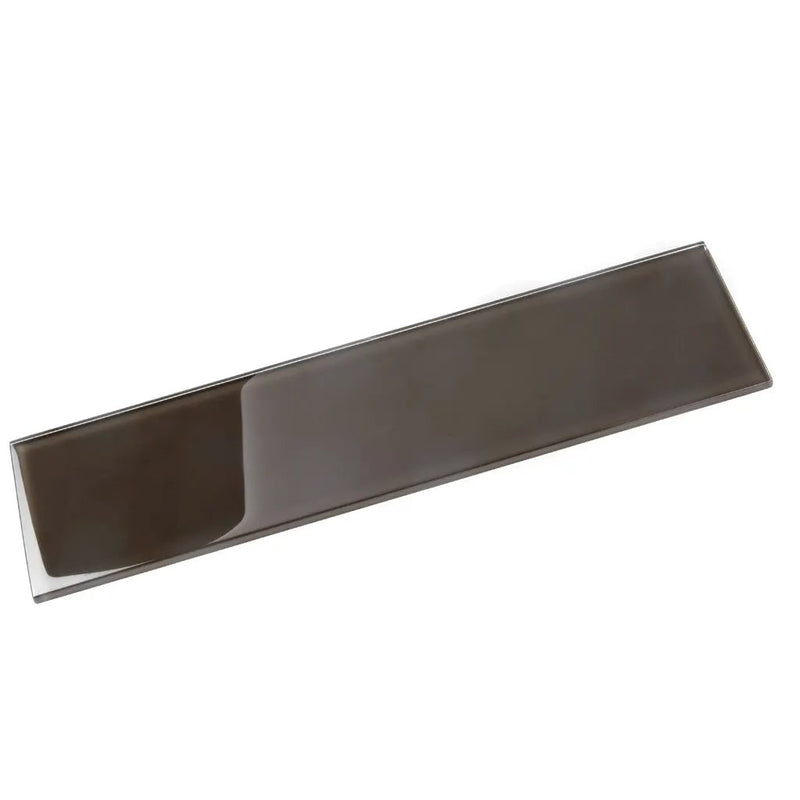 Ash Gray 4x16 Glossy Subway Glass Tile (12 pack, 5.33 sq ft/case) by Apollo Tile