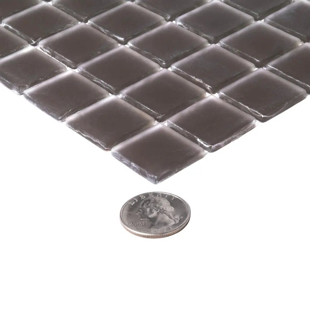 Ash Gray 12x12 Matte Square Glass Mosaic Tile (10 pack, 9.67 sq ft/case) by Apollo Tile