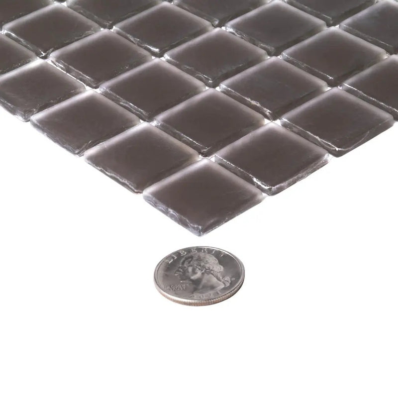 Ash Gray 12x12 Matte Square Glass Mosaic Tile (10 pack, 9.67 sq ft/case) by Apollo Tile