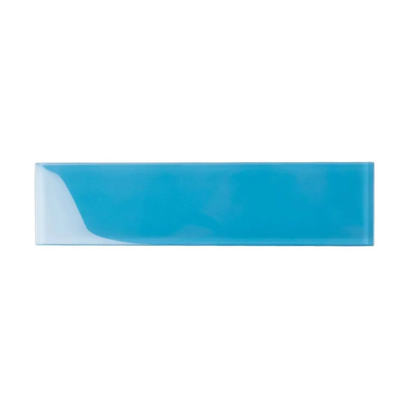 Cerulean Blue 3x12 Glossy Subway Glass Tile (20 pack, 5 sq ft/case) by Apollo Tile