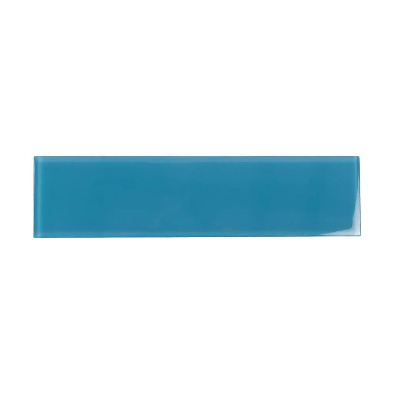 Cerulean Blue 4x16 Glossy Subway Glass Tile (12 pack, 5.33 sq ft/case) by Apollo Tile