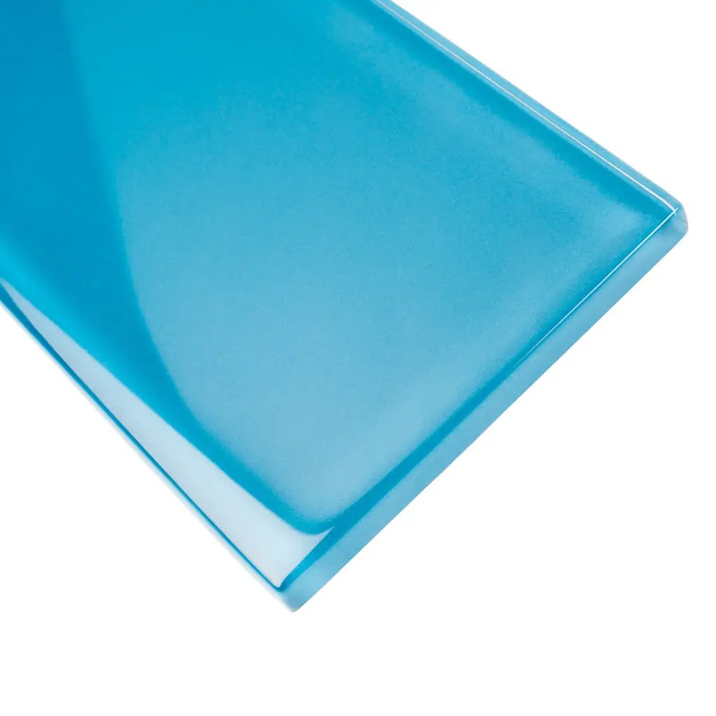 Cerulean Blue 3x12 Glossy Subway Glass Tile (20 pack, 5 sq ft/case) by Apollo Tile