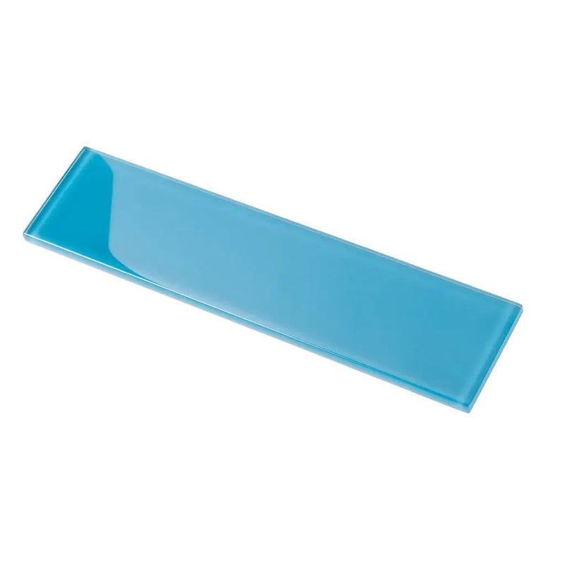 Cerulean Blue 3x12 Glossy Subway Glass Tile (20 pack, 5 sq ft/case) by Apollo Tile
