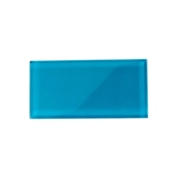 Cerulean Blue 3x6 Glossy Subway Glass Tile (40 pack, 5 sq ft/case), photo 2 of 7