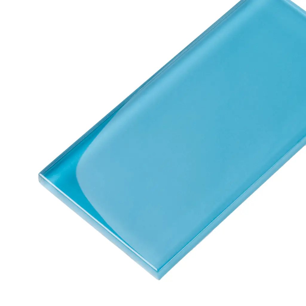 Cerulean Blue 3x6 Glossy Subway Glass Tile (40 pack, 5 sq ft/case) by Apollo Tile
