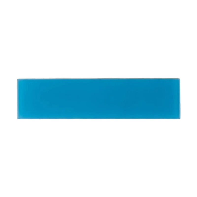Cerulean Blue 3x12 Matte Subway Glass Tile (20 pack, 5 sq ft/case) by Apollo Tile