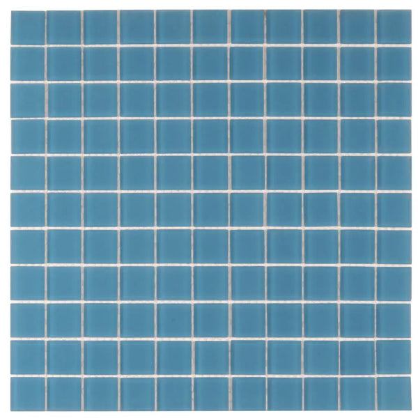 Cerulean Blue 12x12 Matte Square Glass Mosaic Tile (10 pack, 9.67 sq ft/case), photo 2 of 5