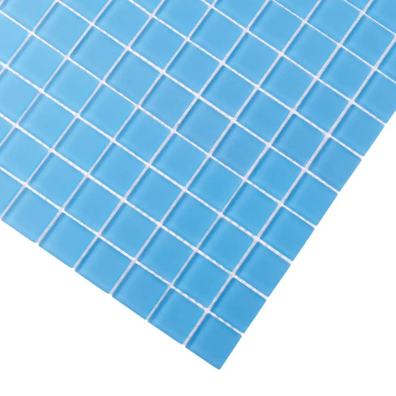 Cerulean Blue 12x12 Glossy Square Glass Mosaic Tile (10 pack, 9.67 sq ft/case) by Apollo Tile