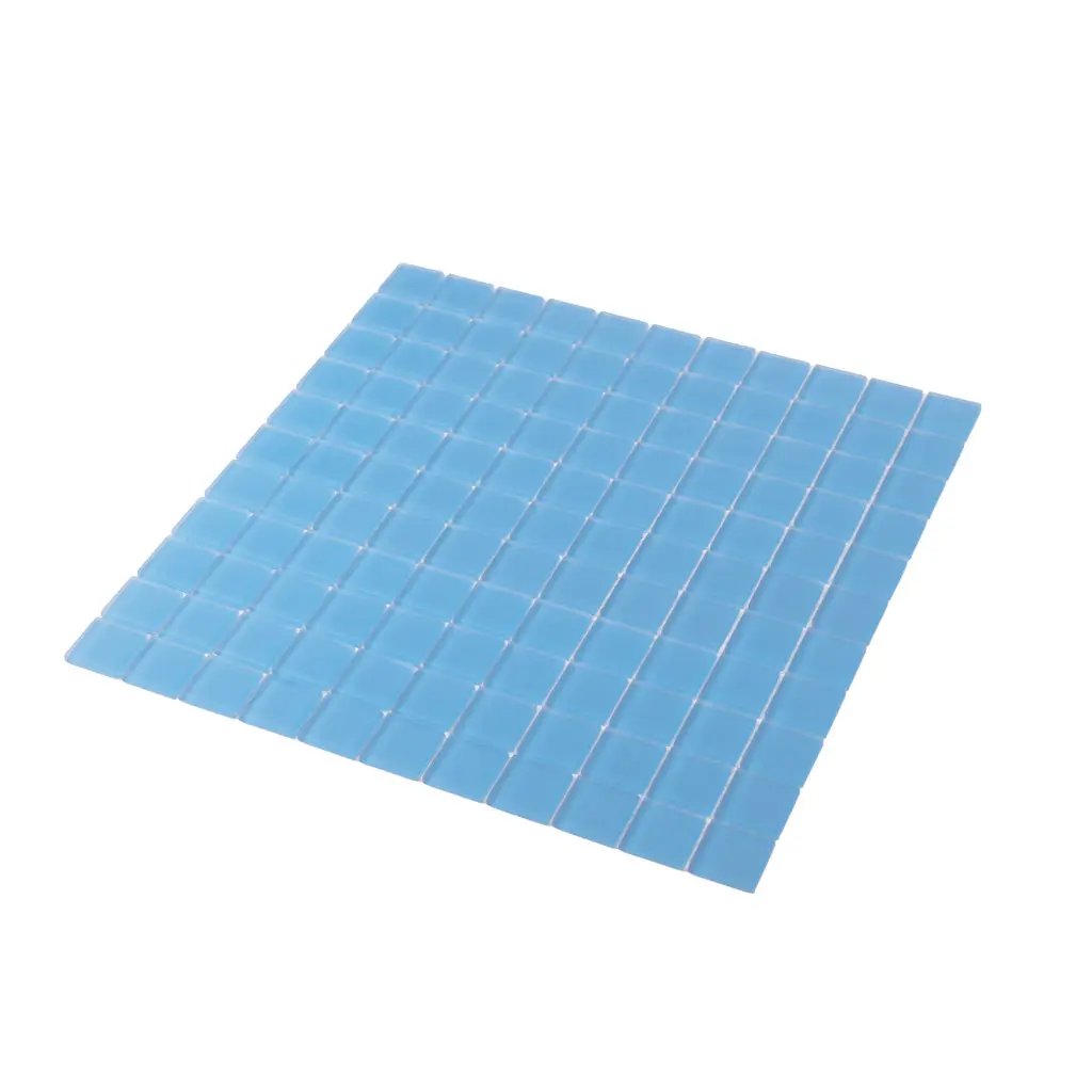 Cerulean Blue 12x12 Glossy Square Glass Mosaic Tile (10 pack, 9.67 sq ft/case) by Apollo Tile