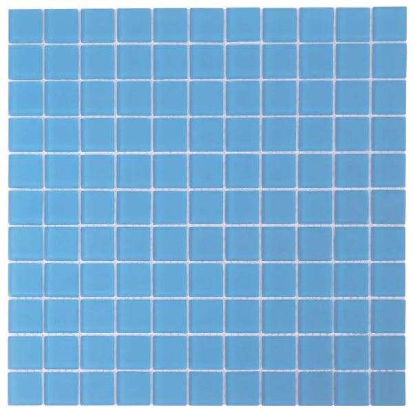 Cerulean Blue 12x12 Glossy Square Glass Mosaic Tile (10 pack, 9.67 sq ft/case), photo 2 of 5