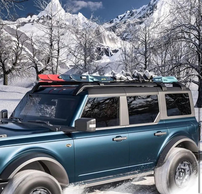 Open Box Mabett Roof Racks Compatible with Ford Bronco 2021 2022 2023, Cross Bars fit Bronco Accessories 4-Door Hardtop, Load Capacity Cargo of Luggage Ski Bike Carrier (1 PC) by Selzalot
